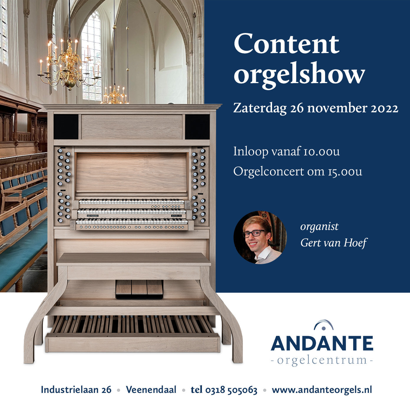 26 november: Content orgelshow!