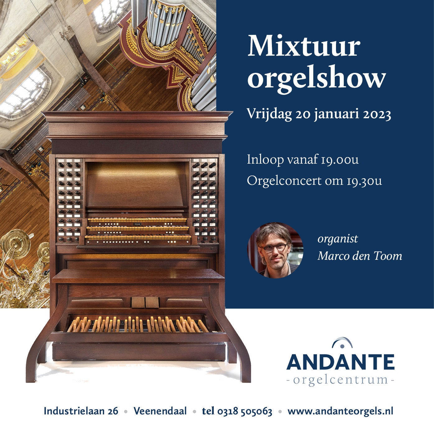 20 januari: Mixtuur orgelshow met Marco den Toom!